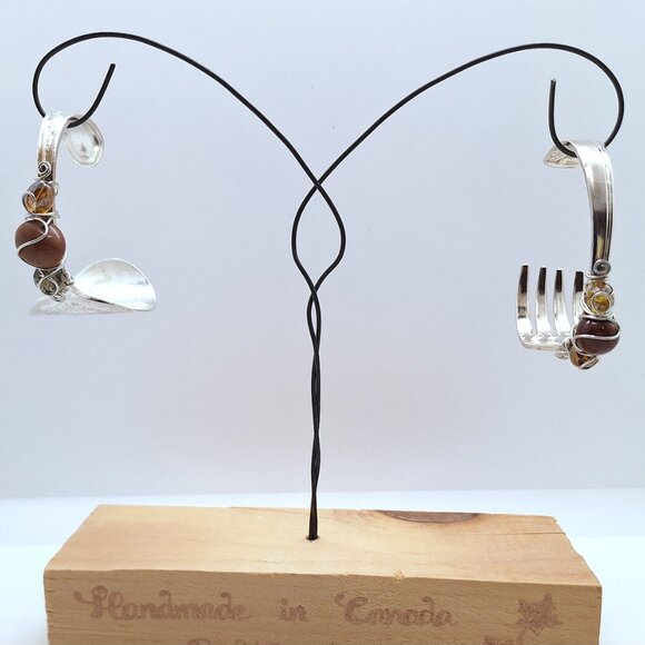 Vintage silverware bracelets - Handmade funky bangles 2 piece set - Picture 12 of 14